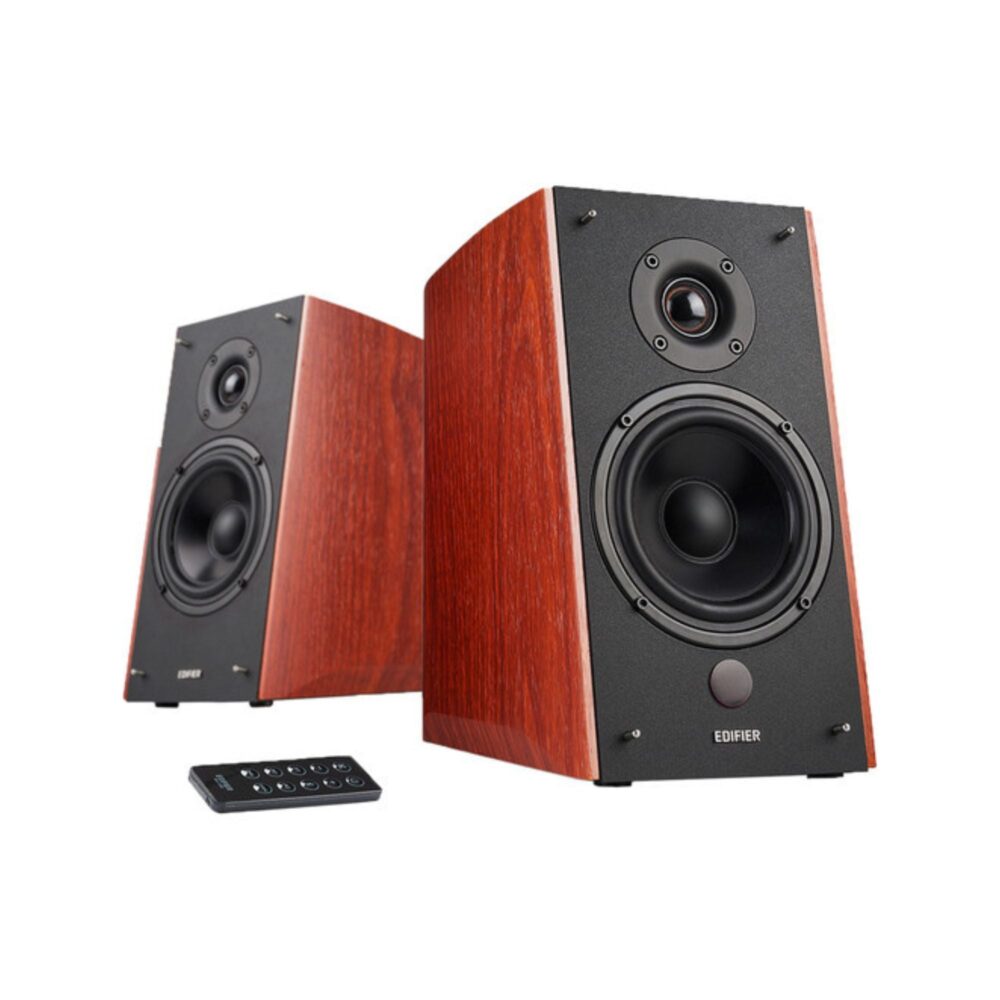 AVStore-Edifier-R-DB-Bluetooth-Speaker-System-Front-Angled-View-With-Remote-Hero jpg